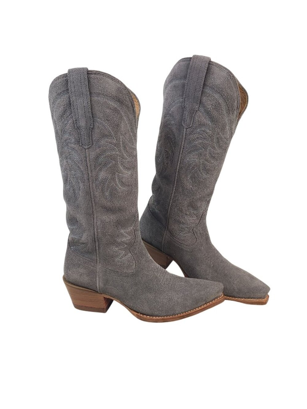 NEW Tecovas Women's The Annie Charcoal Suede Western Boots Size 8.5 B